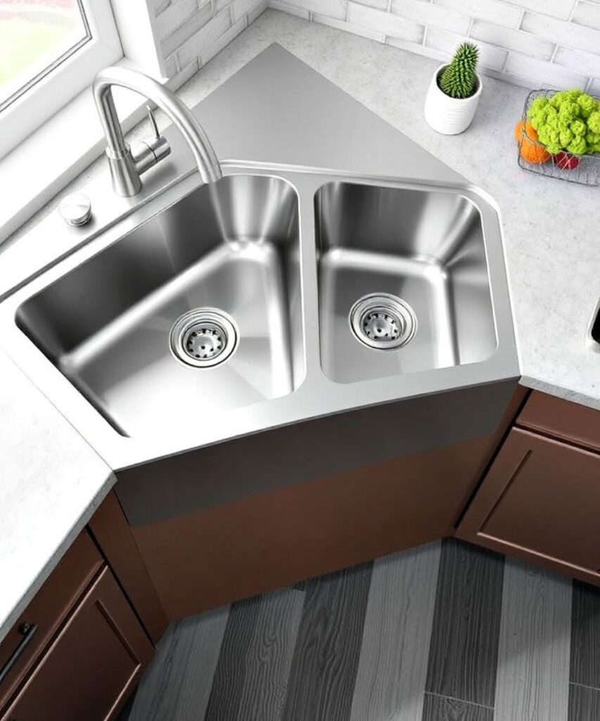 20 Brilliant Corner Kitchen Sink Ideas