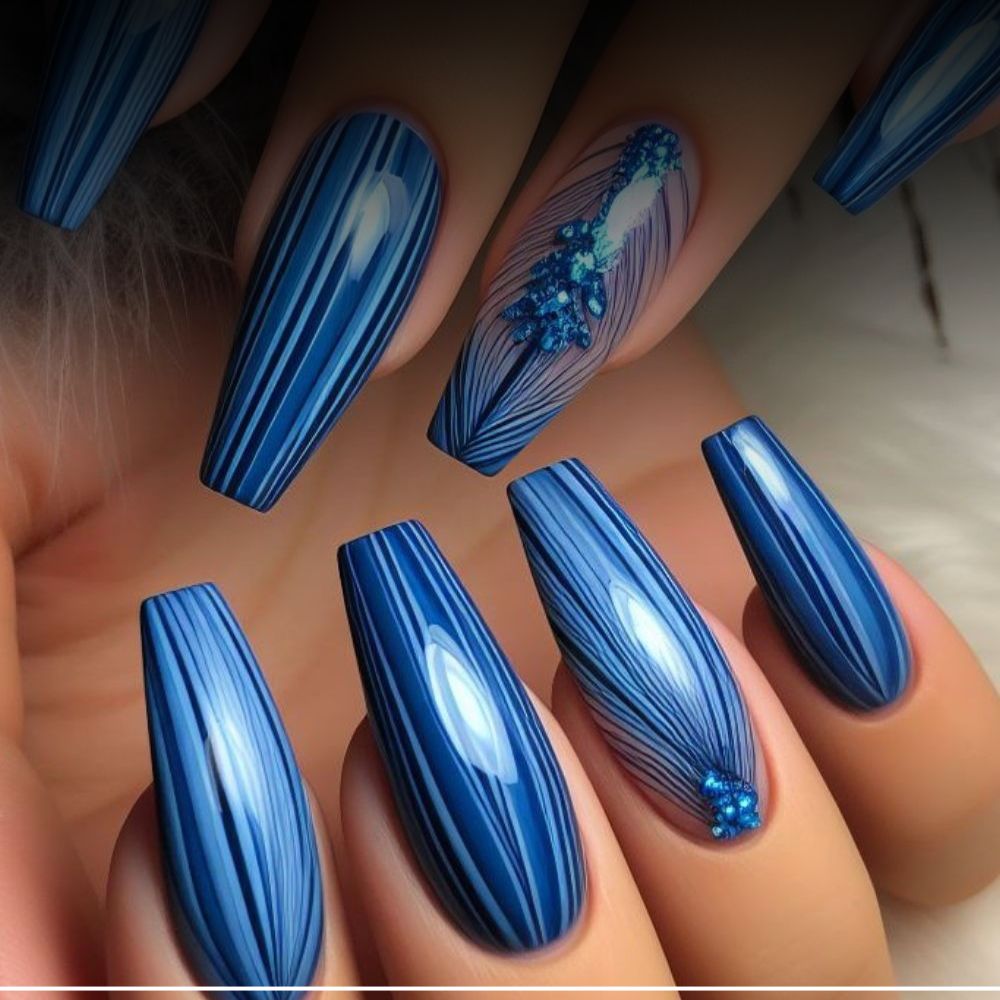 24 Stunning Blue Nail Designs
