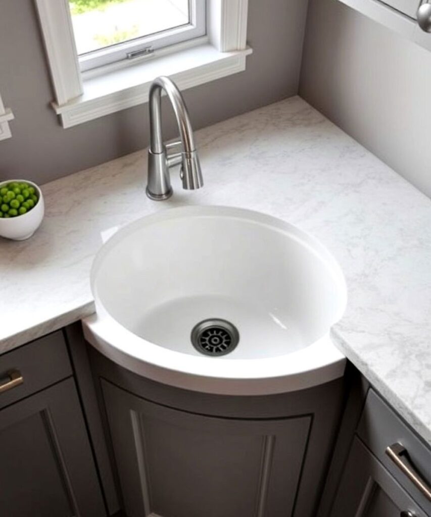 20 Brilliant Corner Kitchen Sink Ideas