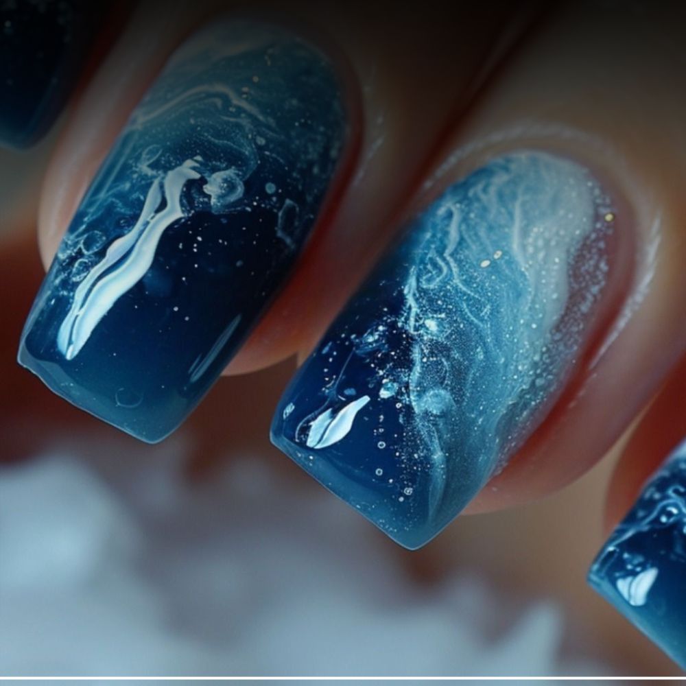 24 Stunning Blue Nail Designs
