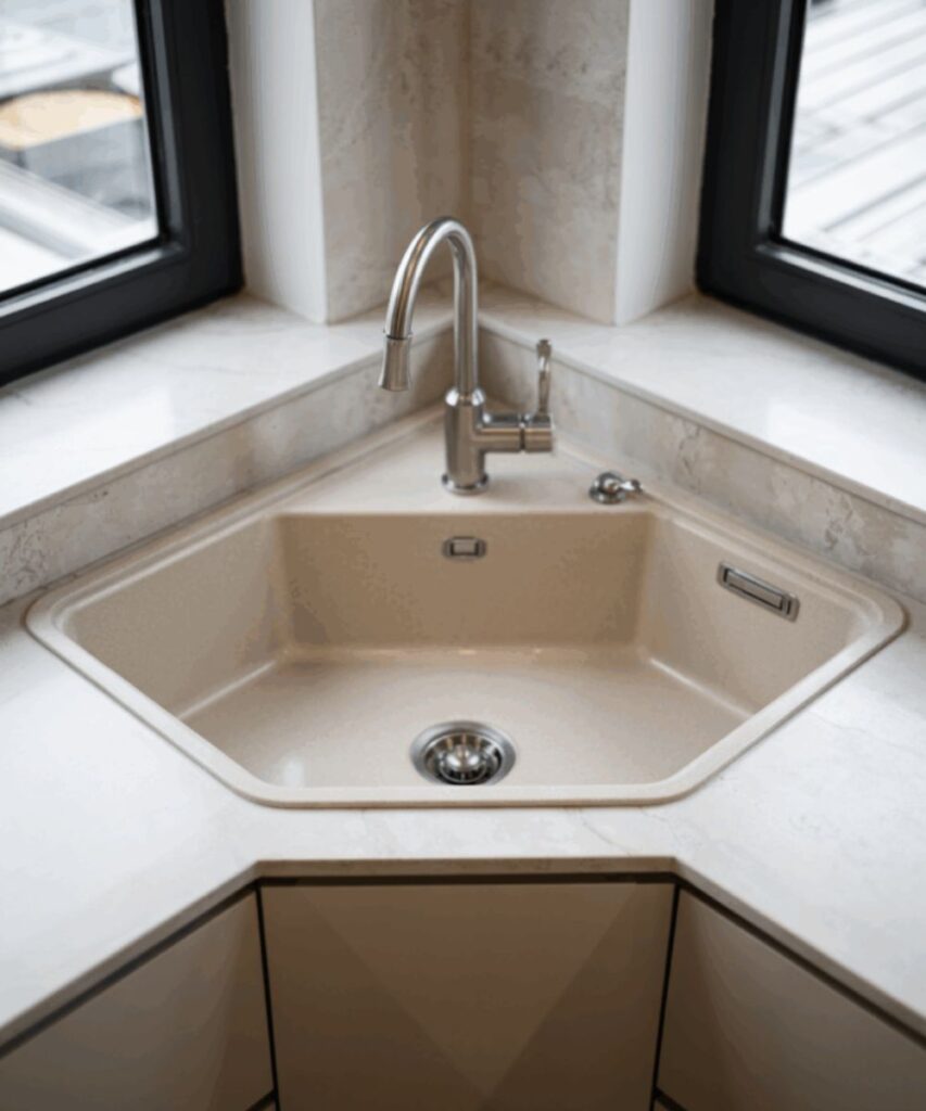 20 Brilliant Corner Kitchen Sink Ideas