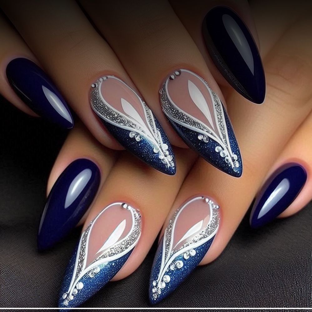 24 Stunning Blue Nail Designs