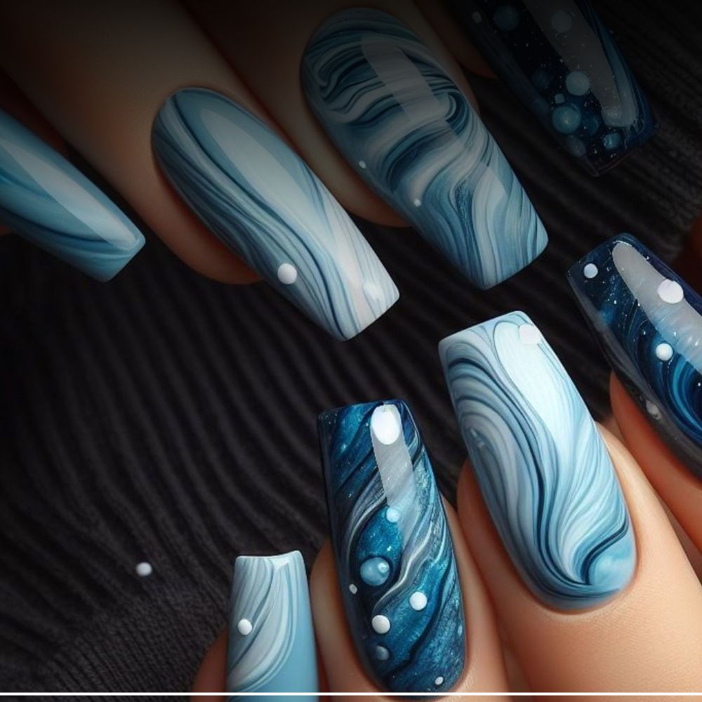 24 Stunning Blue Nail Designs