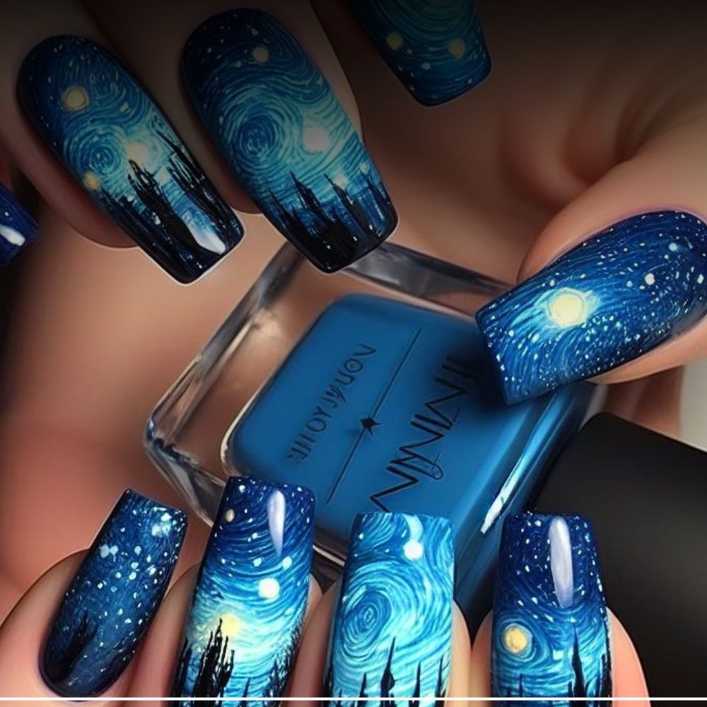 24 Stunning Blue Nail Designs