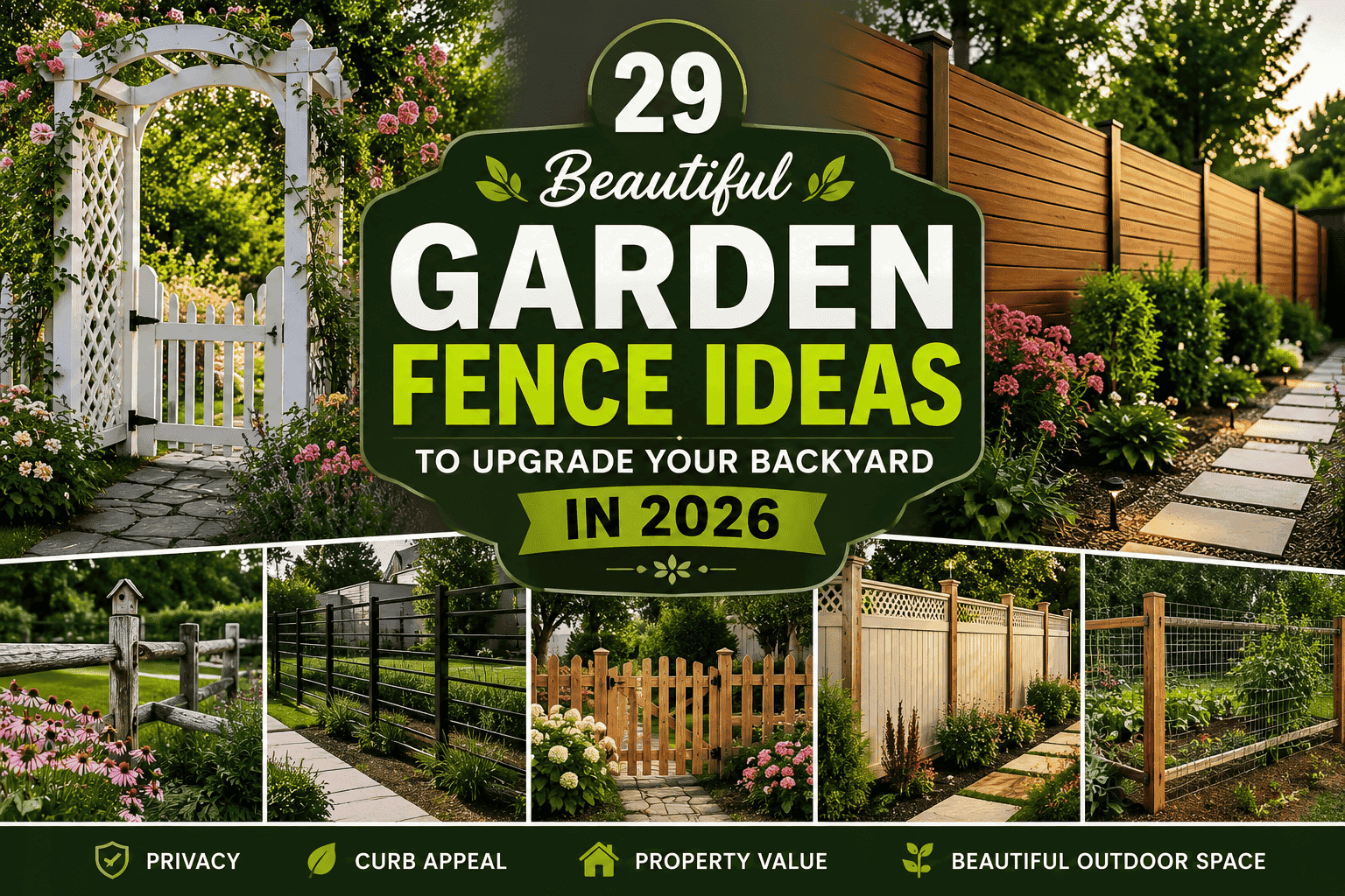 29 Beautiful Garden Fence Ideas