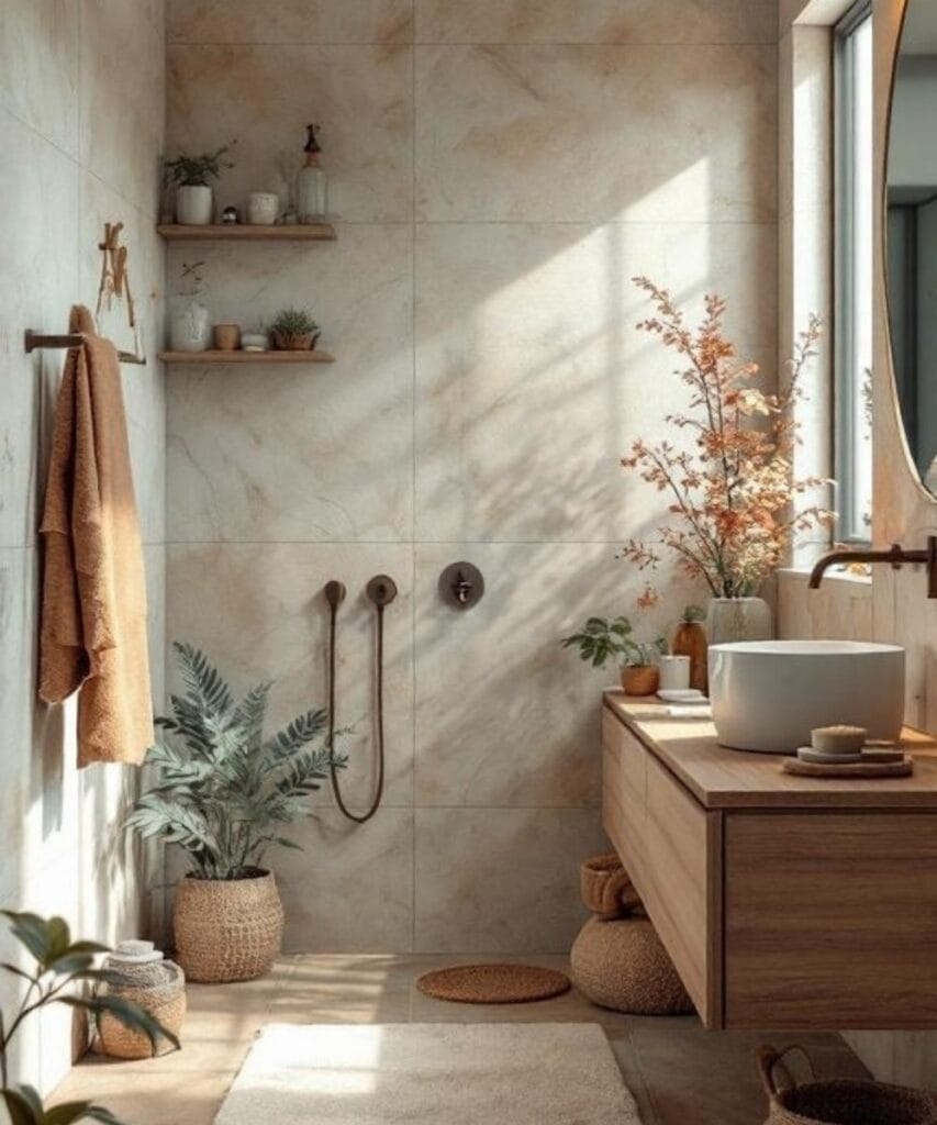 Earth Tone Bathroom