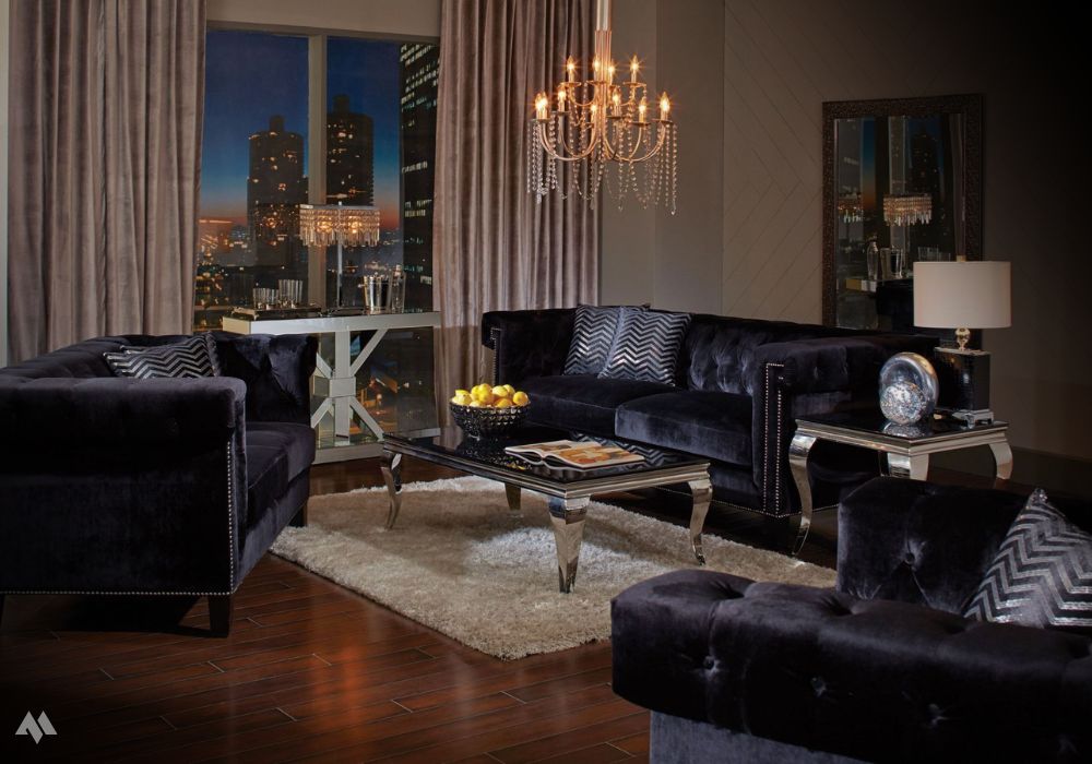 10 Stunning Black Living Room Set Ideas That