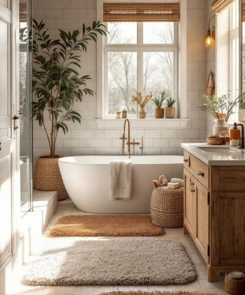 Earth Tone Bathroom