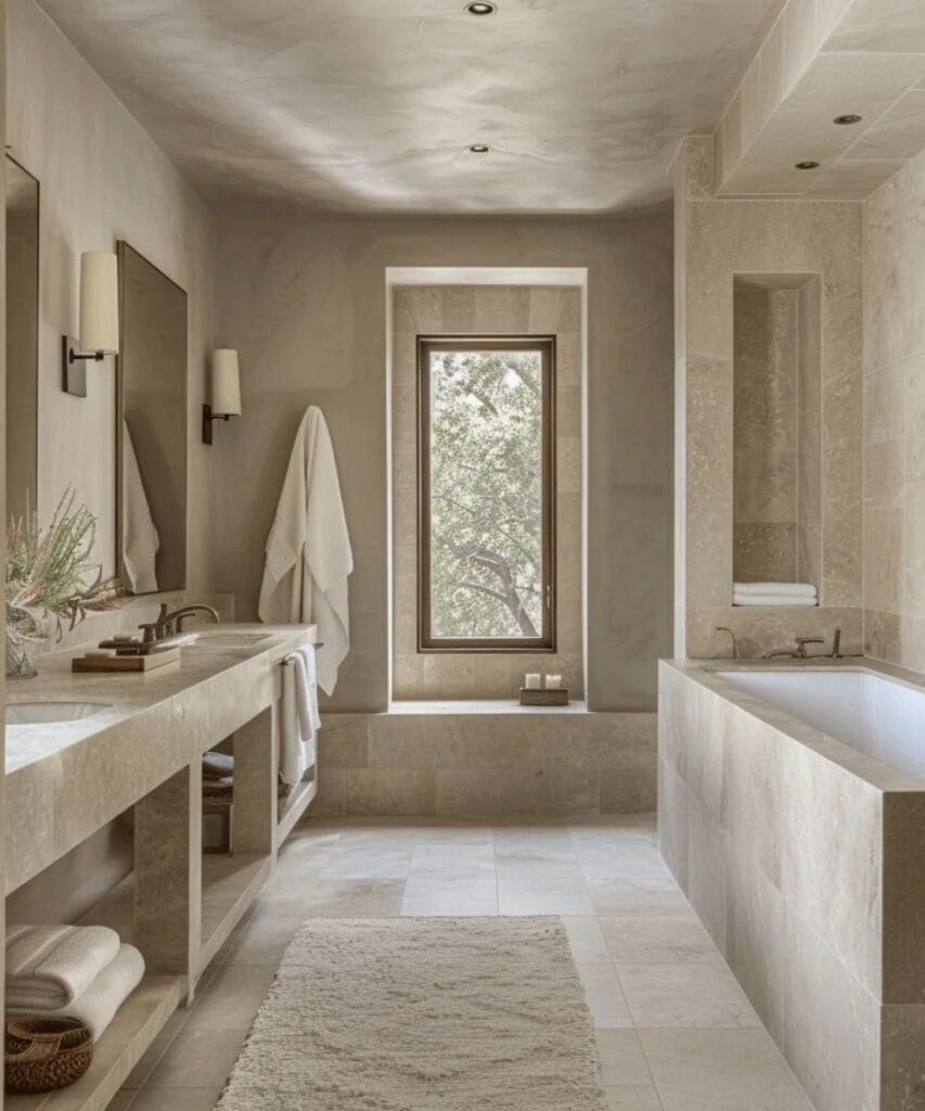 Earth Tone Bathroom