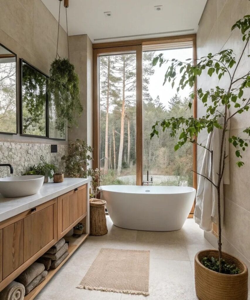 Earth Tone Bathroom