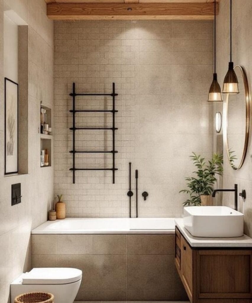 Earth Tone Bathroom