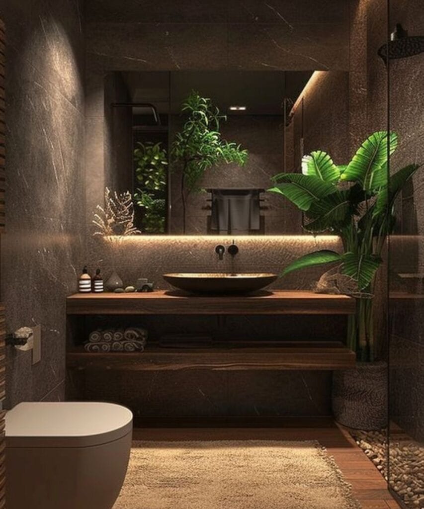 Earth Tone Bathroom