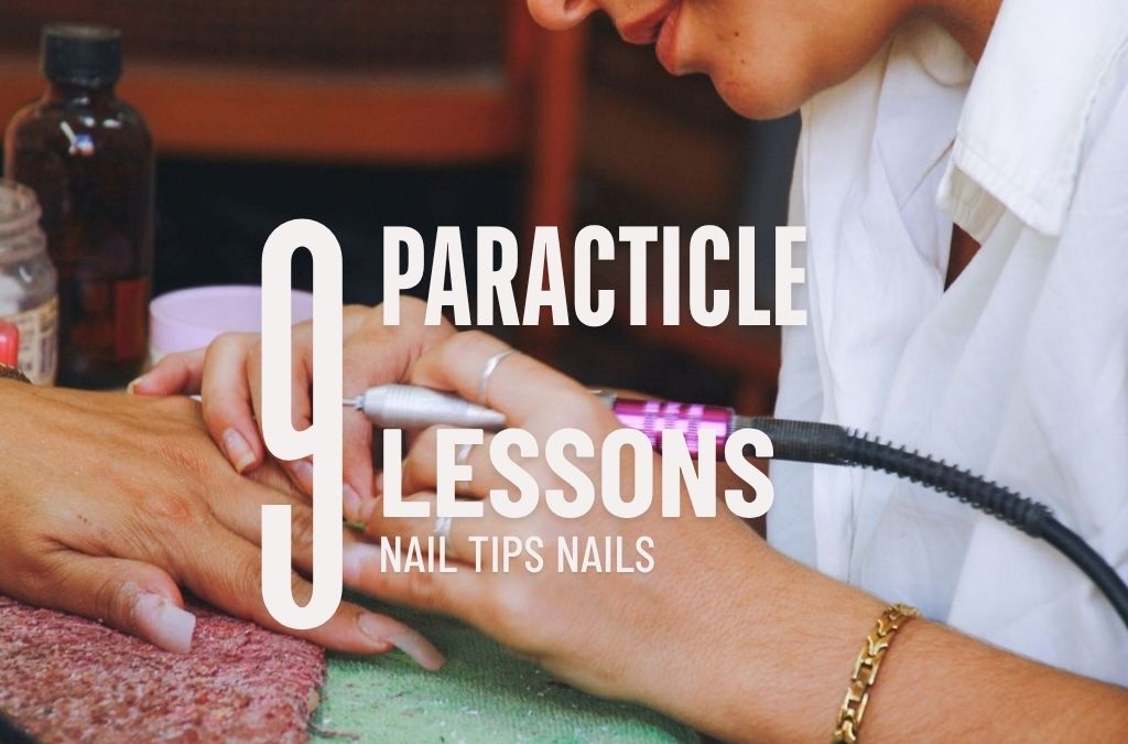 Nail tips nails tutorial showing practical lessons for applying artificial nail tips.